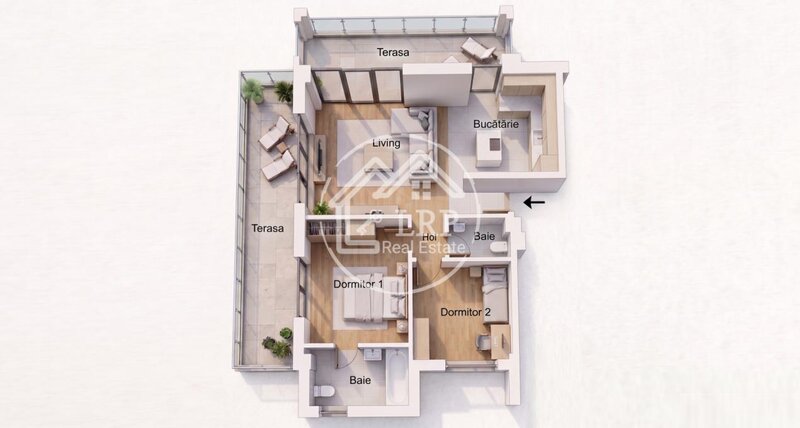 Voluntari, Perla Residence, 3 camere 98 mp, vedere lac, 2 terase, parcare subterana si boxa